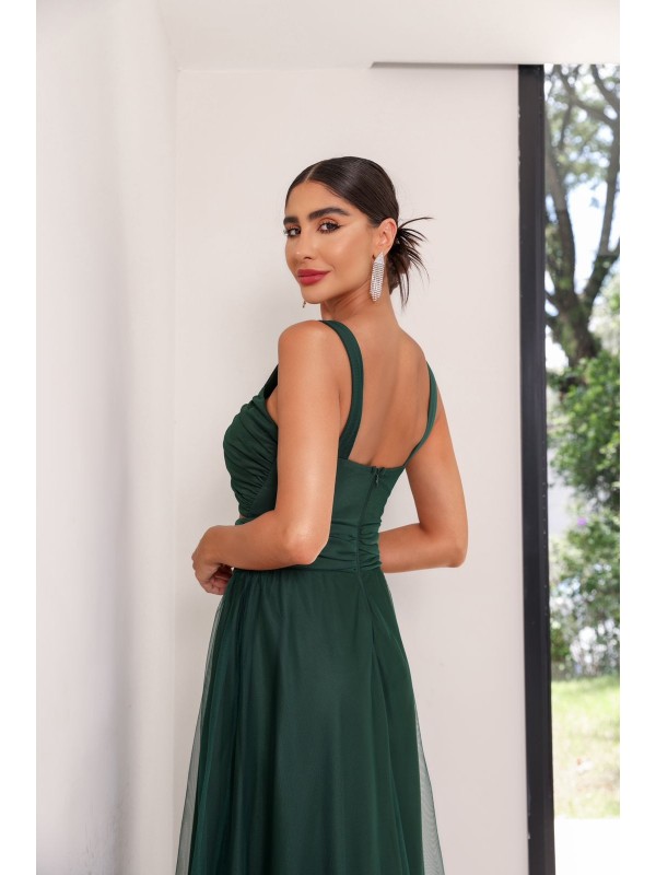 Vestido Longo Tule Jade 