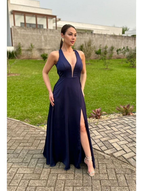 Vestido Longo Satin Nathália