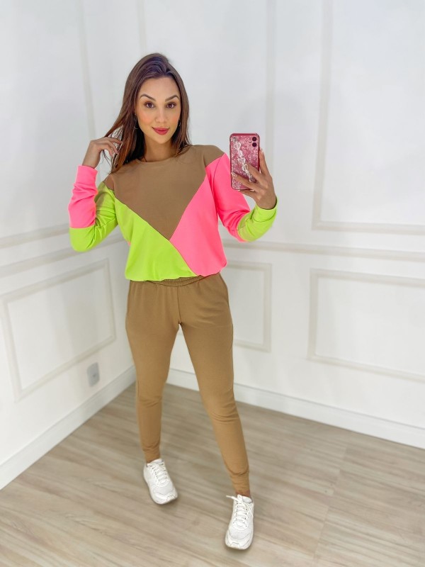 Blusa Moletom Neon Color